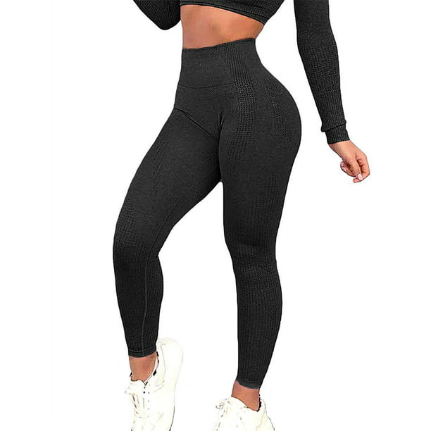 Seamless Yoga Leggings Mesh Workout Pants for Women High Waisted Butt Booty Lift Tummy Control Buttery Soft 